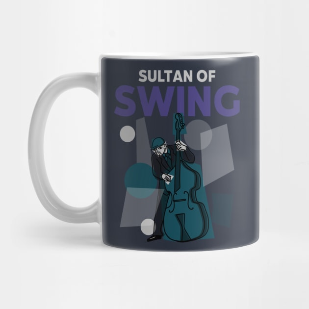 Sultan Of Swing Upright Double Bass Player by GrooveGeekPrints